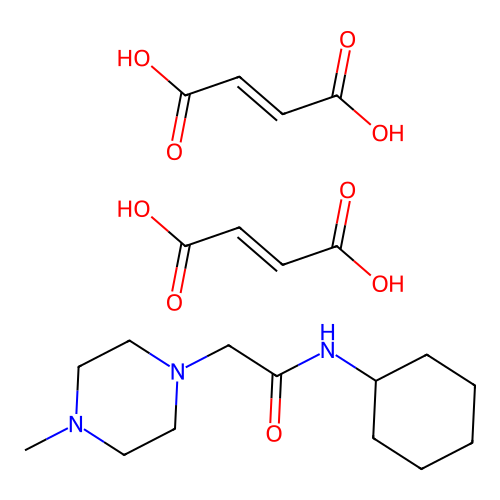Acetamide, N-cyclohexyl-2-(4-methyl-1-piperazinyl)-, (Z)-2-butenedioate (1:2) structure