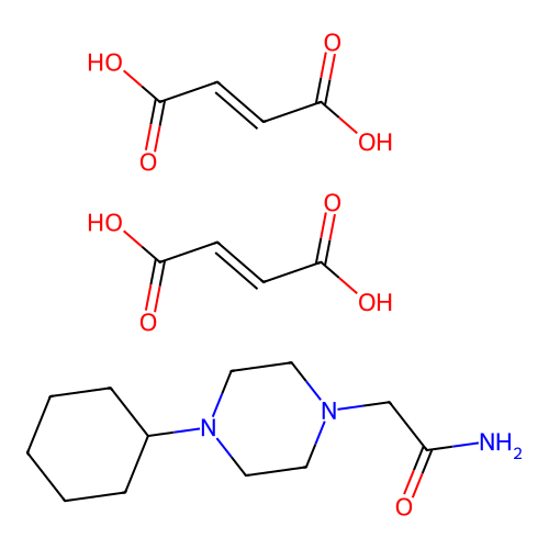 Acetamide, N-cyclohexyl-2-(1-piperazinyl)-, (Z)-2-butenedioate (1:2) structure