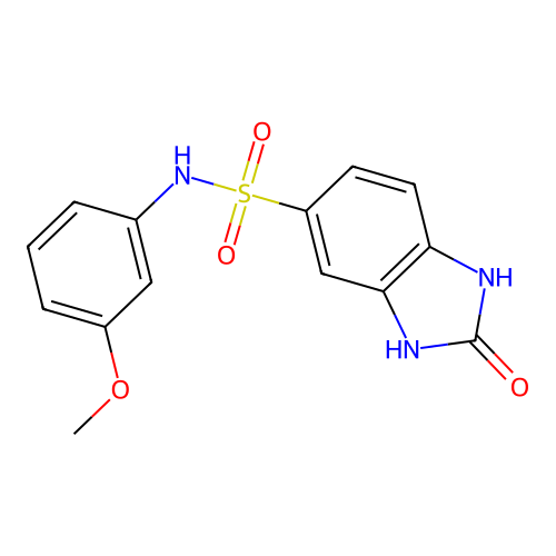 N-(3-Methoxyphenyl)-2-oxo-2,3-dihydro-1H-benzo[d]imidazole-5-sulfonamide structure