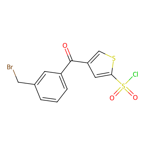 4-[3-(Bromomethyl)benzoyl]thiophene-2-sulfonyl chloride structure