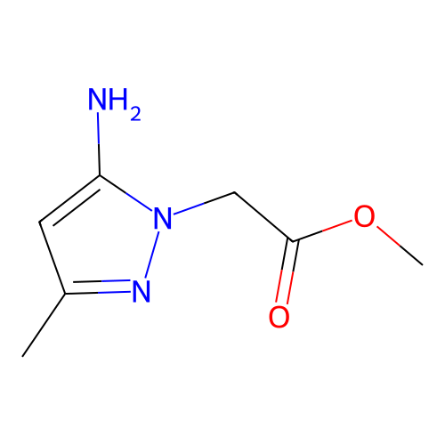 methyl 2-(5-amino-3-methyl-1H-pyrazol-1-yl)acetate structure