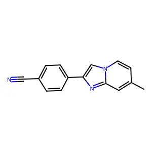 4-(7-甲基咪唑并[1,2-a]吡啶-2-基)苯甲腈 structure