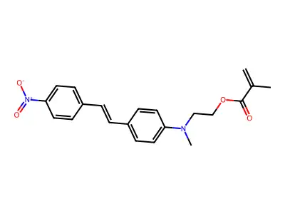 2-[N-methyl-4-[2-(4-nitrophenyl)ethenyl]anilino]ethyl 2-methylprop-2-enoate structure