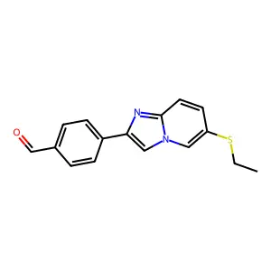4-[6-(Ethylsulfanyl)imidazo[1,2-a]pyridin-2-yl]benzaldehyde structure