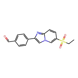 4-[6-(Ethylsulfonyl)imidazo[1,2-a]pyridin-2-yl]benzaldehyde structure