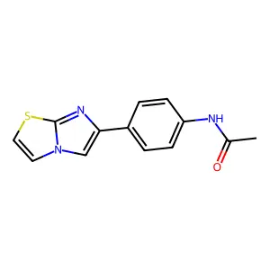 N-(4-imidazo[2,1-b][1,3]thiazol-6-ylphenyl)acetamide structure