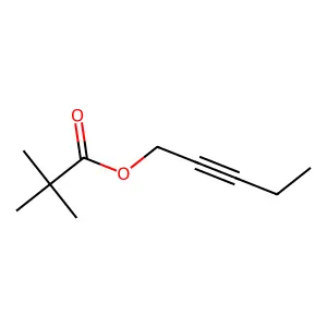 2,2-二甲基丙酸2-戊炔基酯 structure