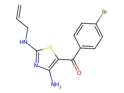 [2-(Allylamino)-4-amino-1,3-thiazol-5-yl](4-bromophenyl)methanone structure