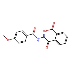 2-{[2-(4-Methoxybenzoyl)hydrazino]carbonyl}benzoic acid structure