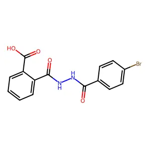 2-{[2-(4-Bromobenzoyl)hydrazino]carbonyl}benzoic acid structure