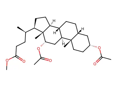 Methyl 3,12-diacetoxycholanate structure