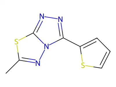 6-Methyl-3-thiophen-2-yl-[1,2,4]triazolo[3,4-b][1,3,4]thiadiazole structure