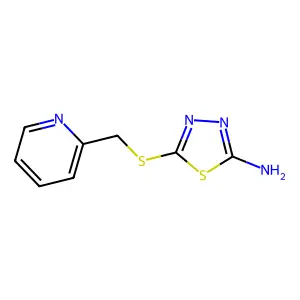 5-[(Pyridin-2-ylmethyl)thio]-1,3,4-thiadiazol-2-amine structure