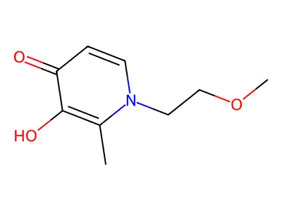 3-Hydroxy-1-(2-methoxyethyl)-2-methyl-4(1H)-pyridinone structure