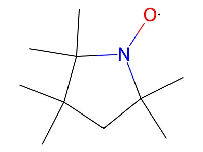 2,2,3,3,5,5-Hexamethyl-1-pyrrolidinyloxyl structure