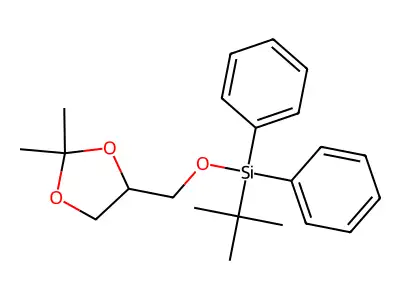 tert-Butyl((2,2-dimethyl-1,3-dioxolan-4-yl)methoxy)diphenylsilane structure