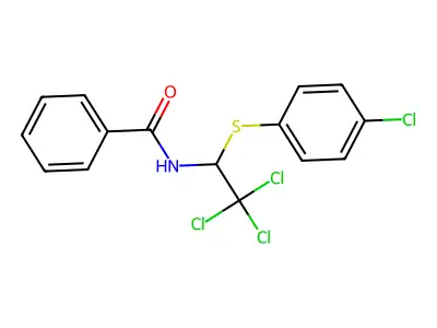 N-[2,2,2-trichloro-1-(4-chlorophenyl)sulfanylethyl]benzamide structure