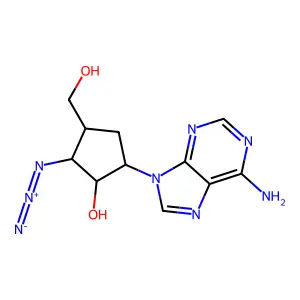 Carbocyclic-3'-azido-ara-adenosine structure
