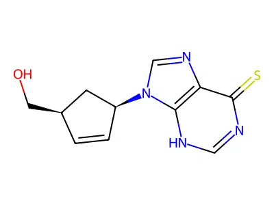 C-D4-6-SH-purinenucleoside structure
