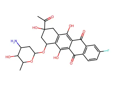 2-Fluoro-4-demethoxydaunomycin structure