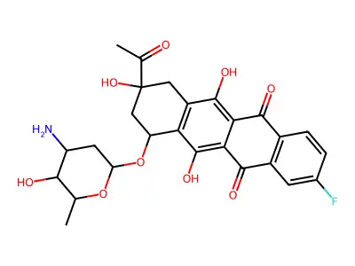 3-Fluoro-4-demethoxydaunomycin structure