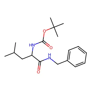 tert-butyl N-[1-(benzylamino)-4-methyl-1-oxopentan-2-yl]carbamate structure
