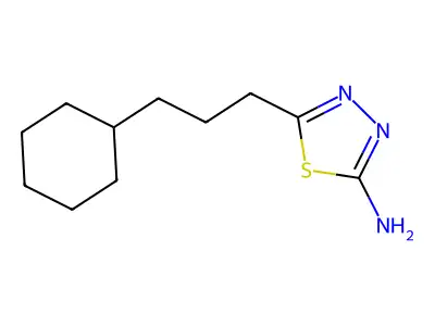 5-(3-Cyclohexylpropyl)-1,3,4-thiadiazol-2-amine structure