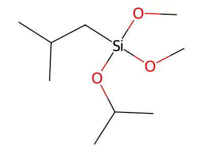二甲氧基(1-甲基乙氧基)(2-甲基丙基)硅烷 structure