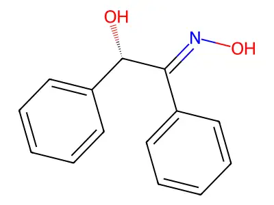 (1S)-2-hydroxyimino-1,2-diphenylethanol structure