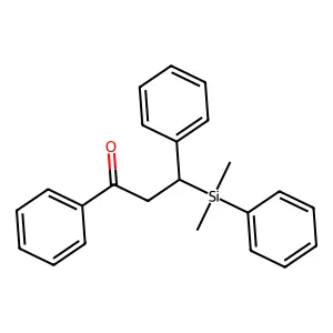 1-Propanone, 3-(dimethylphenylsilyl)-1,3-diphenyl- structure