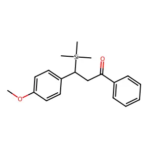 3-(4-Methoxyphenyl)-1-phenyl-3-(trimethylsilyl)propan-1-one structure