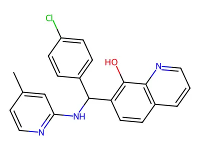7-[(4-Chlorophenyl)[(4-methylpyridin-2-YL)amino]methyl]quinolin-8-OL structure