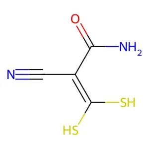 2-氰基-3,3-二巯基-2-丙烯酰胺 structure