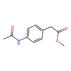Methyl 2-(4-acetamidophenyl)acetate structure