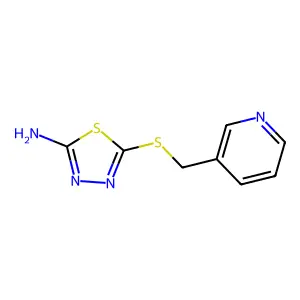 5-[(3-Pyridinylmethyl)thio]-1,3,4-thiadiazol-2-amine structure