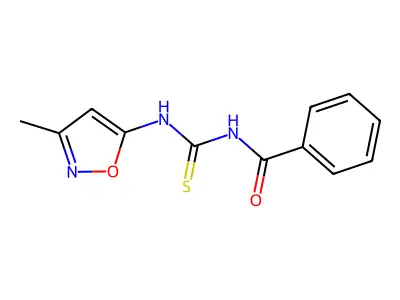 Benzamide, N-[[(3-methyl-5-isoxazolyl)amino]thioxomethyl]- structure