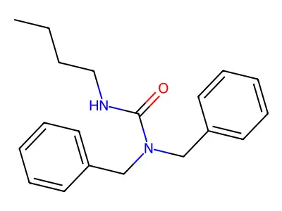 3-Butyl-1,1-dibenzylurea structure