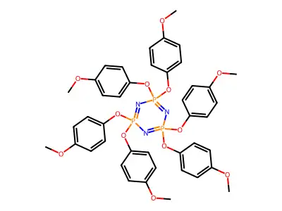 Hexaphenoxycyclotriphosphazene structure