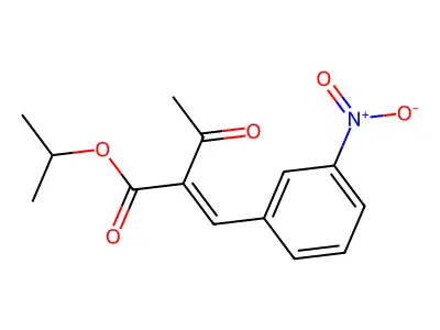 Isopropyl 2-(3-nitrobenzylidene)-3-oxobutanoate structure
