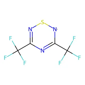 1,2,4,6-Thiatriazinyl radical, 3,5-di(trifluoromethyl)- structure