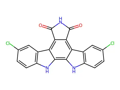 12,13-Dihydro-3,9-dichloro-5H-Indolo[2,3-a]pyrrolo[3,4-c]carbazole-5,7(6H)-dione structure