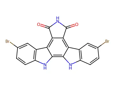 12,13-Dihydro-3,9-dibromo-5H-Indolo[2,3-a]pyrrolo[3,4-c]carbazole-5,7(6H)-dione structure