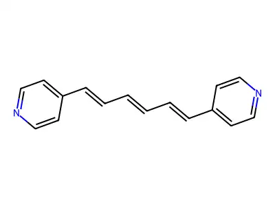 Pyridine, 4,4'-(1E,3E,5E)-1,3,5-hexatriene-1,6-diylbis- structure