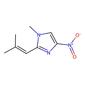 1-Methyl-2-(2-methyl-1-propenyl)-4-nitro-1H-imidazole structure