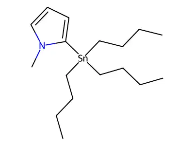 1-methyl-2-(tributylstannyl)-1H-pyrrole structure