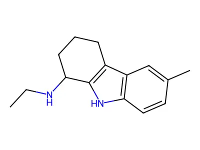 N-ethyl-6-methyl-2,3,4,9-tetrahydro-1H-carbazol-1-amine structure