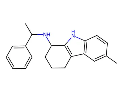 6-methyl-N-(1-phenylethyl)-2,3,4,9-tetrahydro-1H-carbazol-1-amine structure