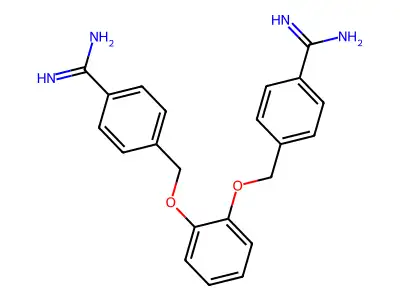 Benzenecarboximidamide, 4,4'-[1,2-phenylenebis(oxymethylene)]bis- structure
