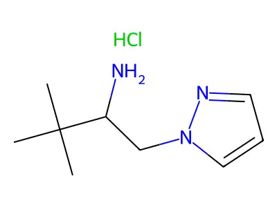 3,3-dimethyl-1-(1H-pyrazol-1-yl)butan-2-amine structure