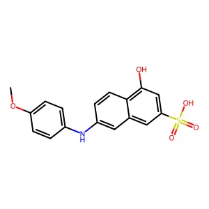 2-Naphthalenesulfonic acid, 4-hydroxy-7-[(4-methoxyphenyl)amino]- structure